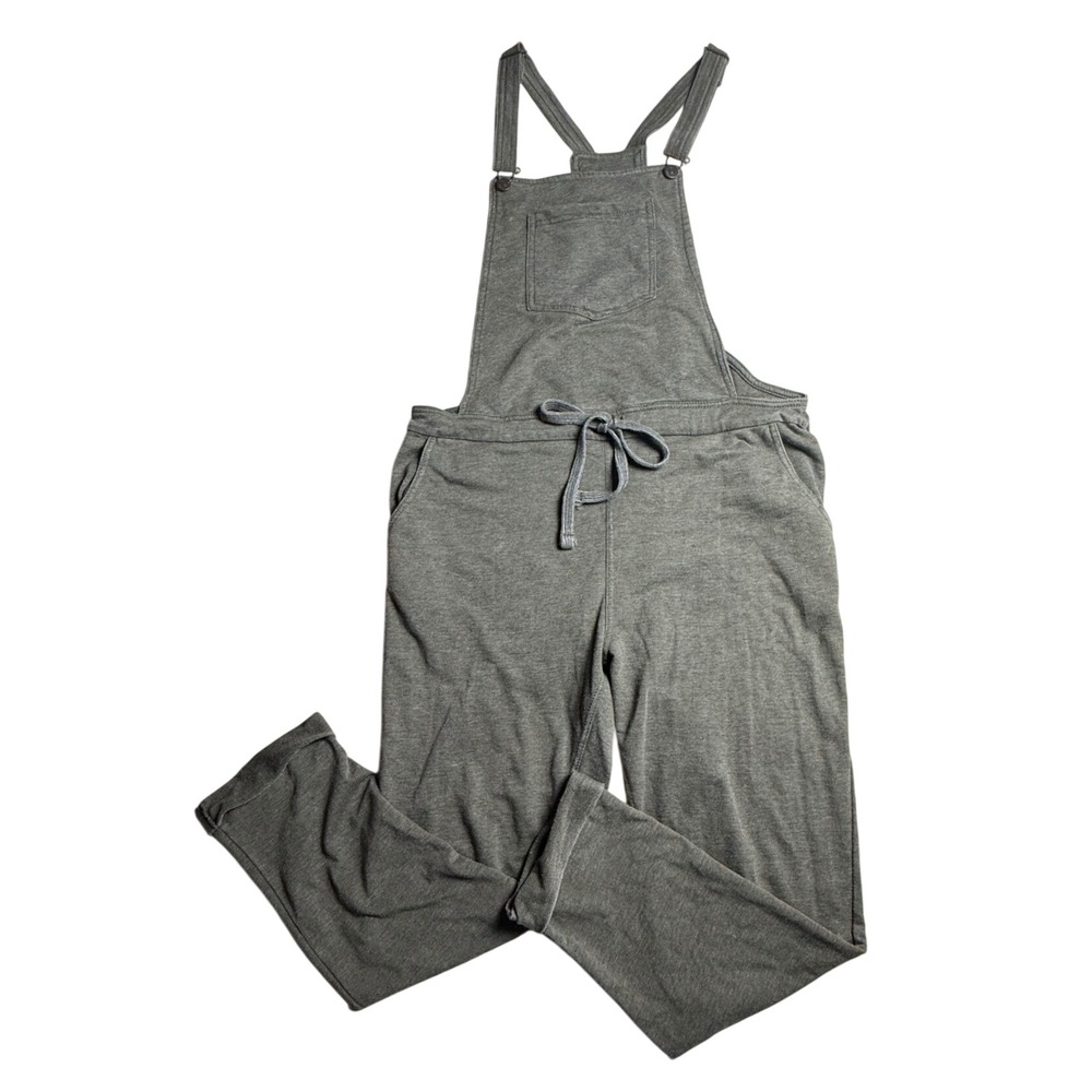 WallFlower Womens Knit Overalls Green Heather Drawstring Size L-2456